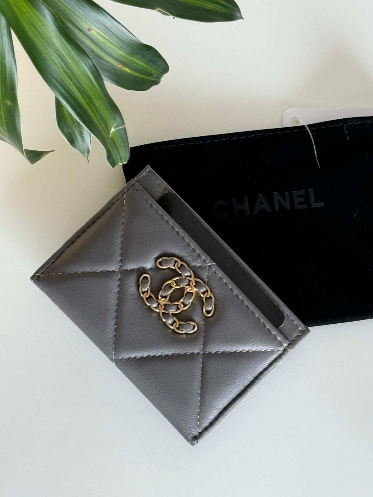 Chanel 19 Card Wallets with CC Logo