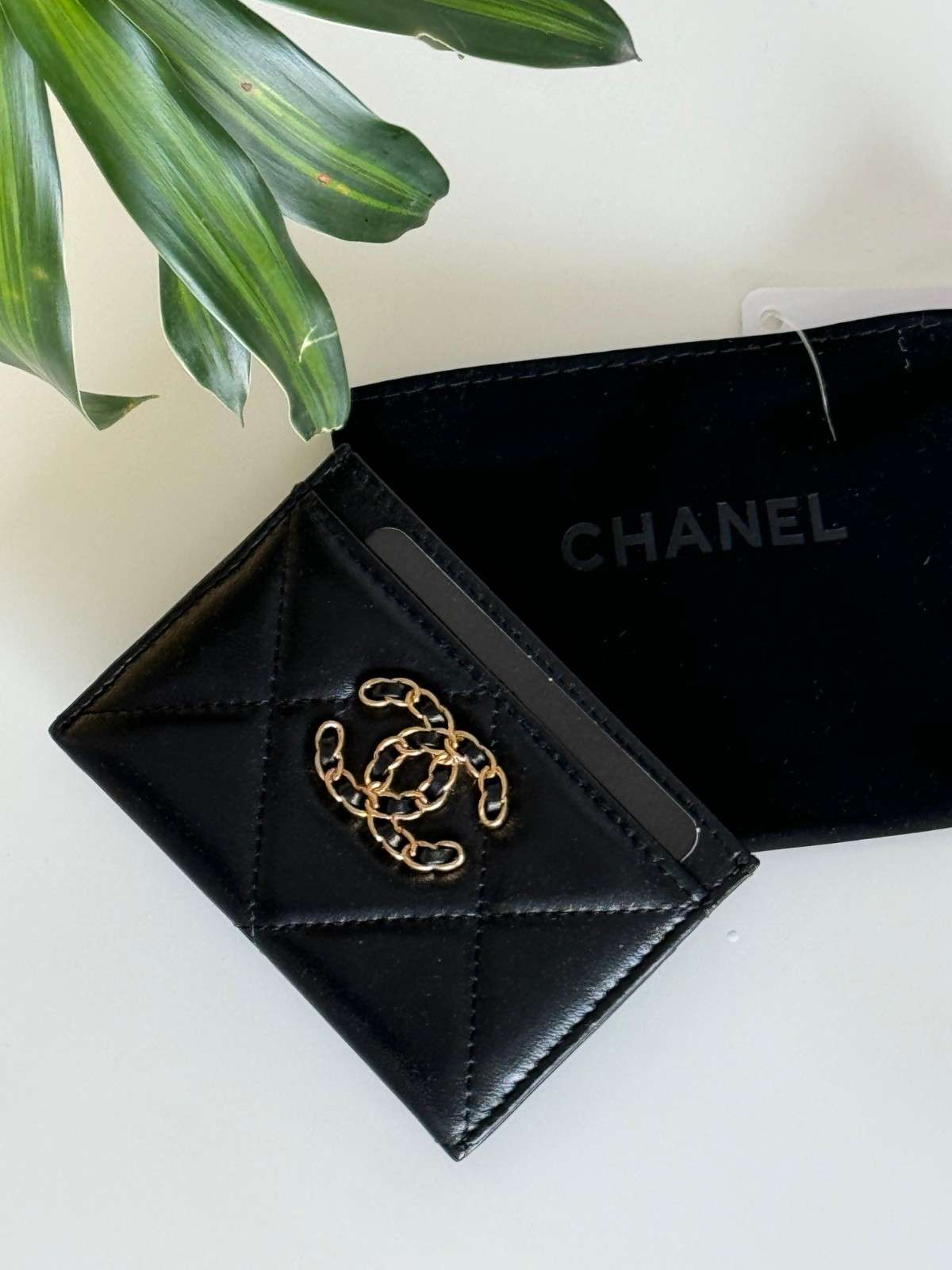 Chanel 19 Card Wallets with CC Logo