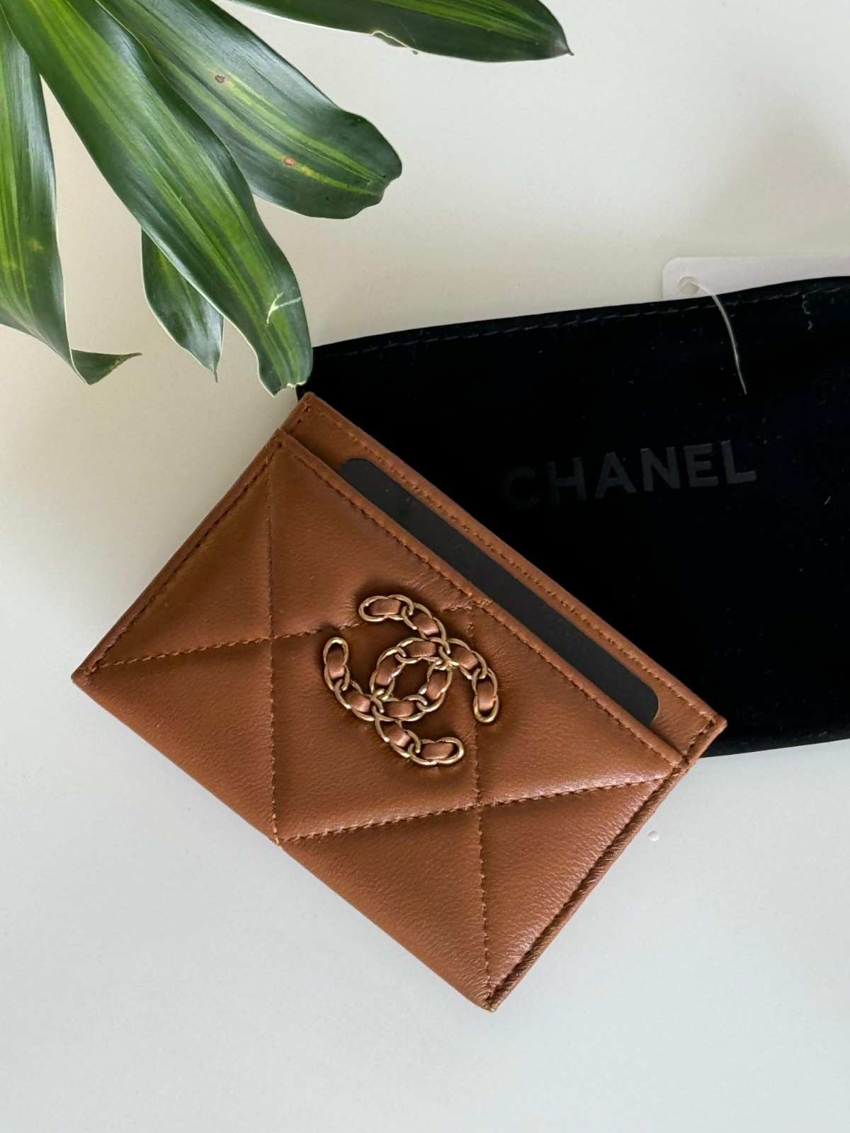 Chanel 19 Card Wallets with CC Logo