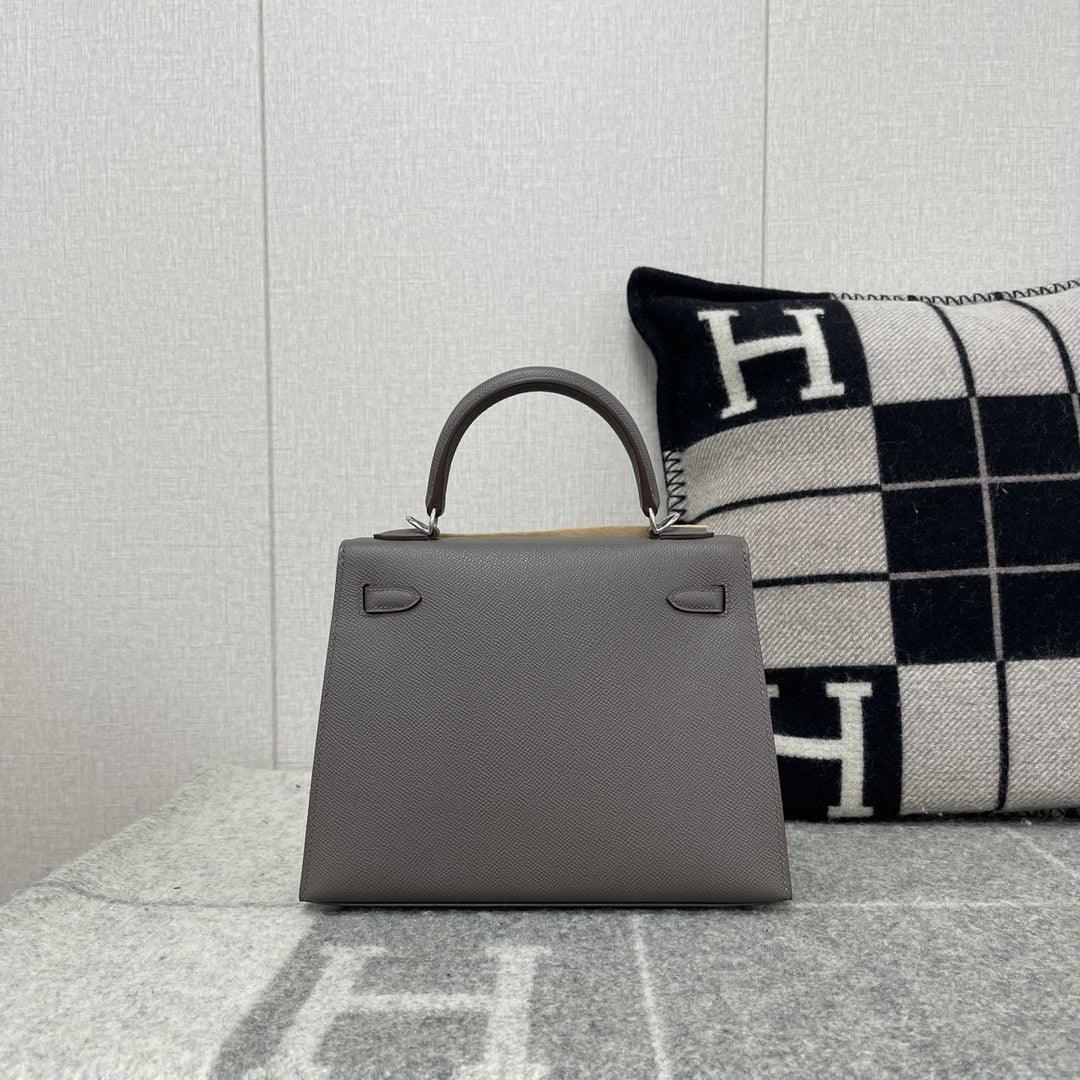 Hermès Kelly 25 Paladyum Donanımlı Epsom Deri̇ Etain (Phw) - Glimmer of Luxury