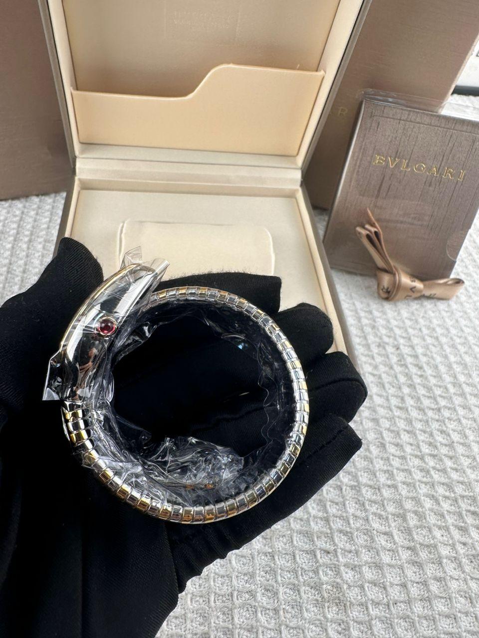 Bvlgari Paslanmaz Çelik ve Pırlanta Serpenti Saat - Glimmer of Luxury