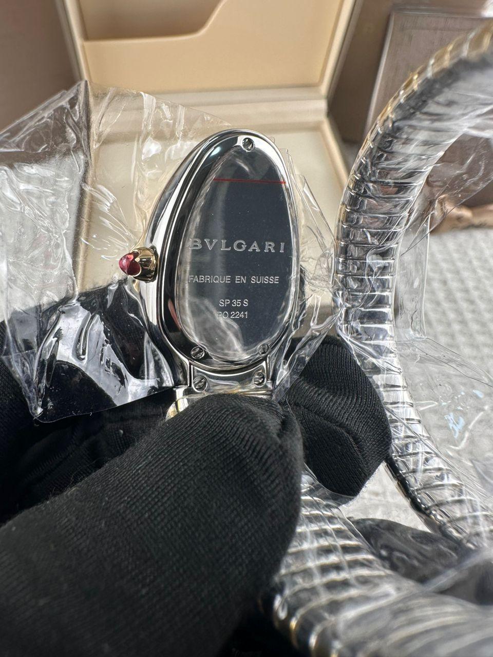 Bvlgari Paslanmaz Çelik ve Pırlanta Serpenti Saat - Glimmer of Luxury