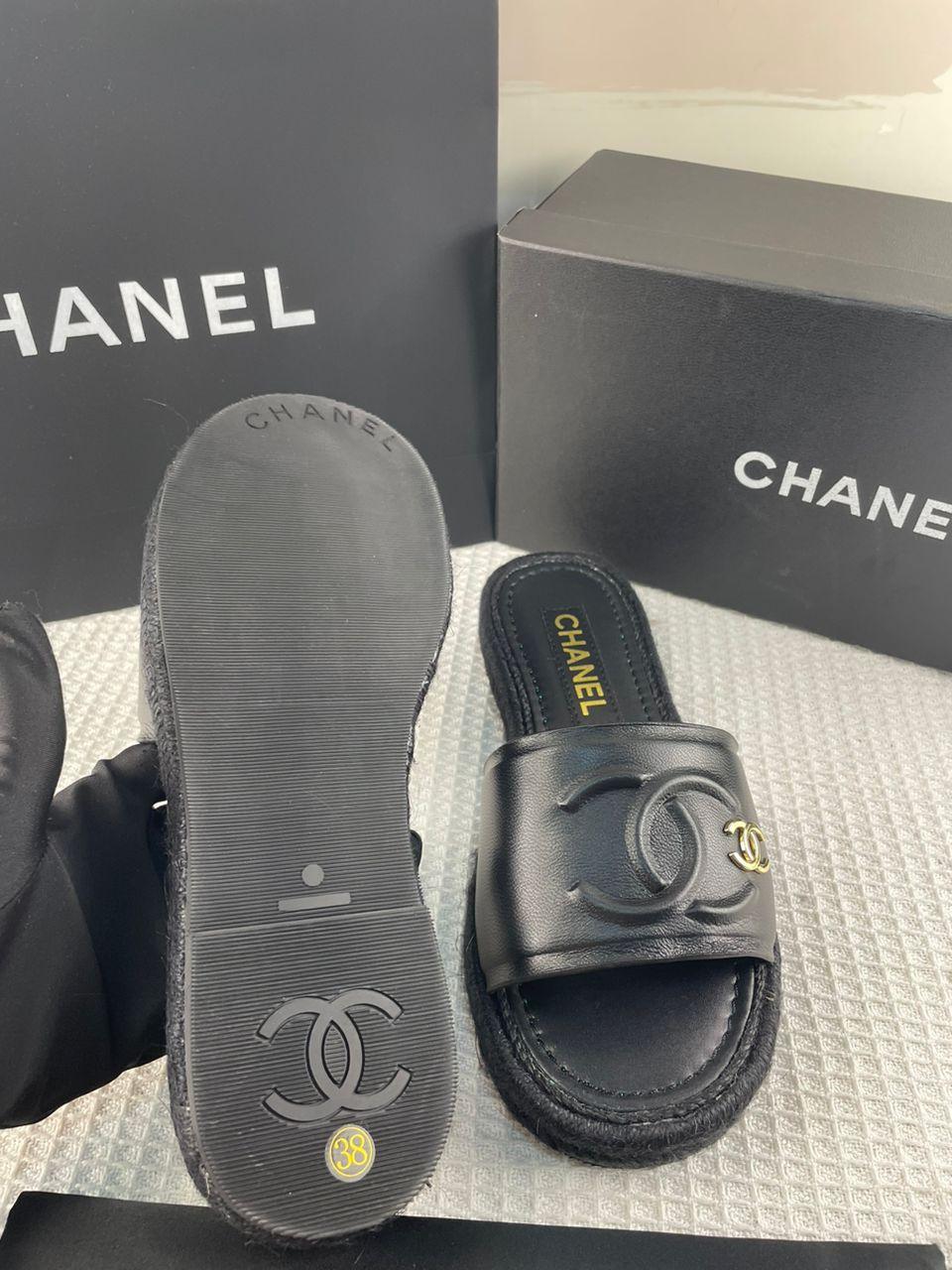 Chanel Kuzu Derisi Espadrille Katır Sandalet - Glimmer of Luxury