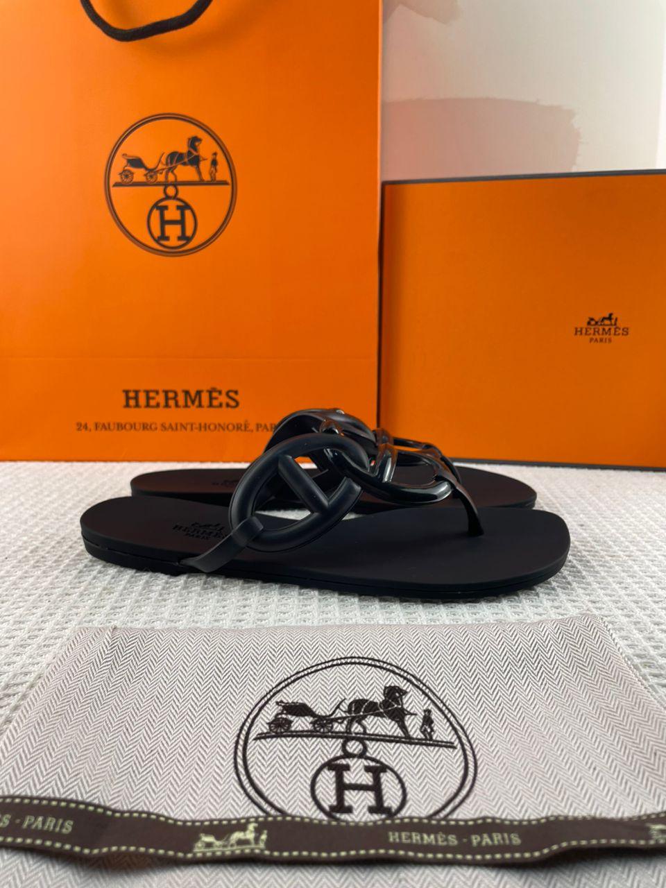 Hermès Egerie Sandalet Siyah - Glimmer of Luxury