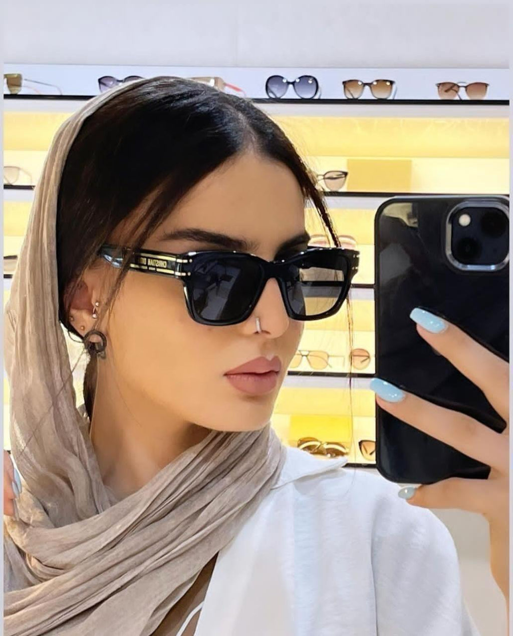 Dior Signature S7F Siyah Kare Güneş Gözlüğü - Glimmer of Luxury