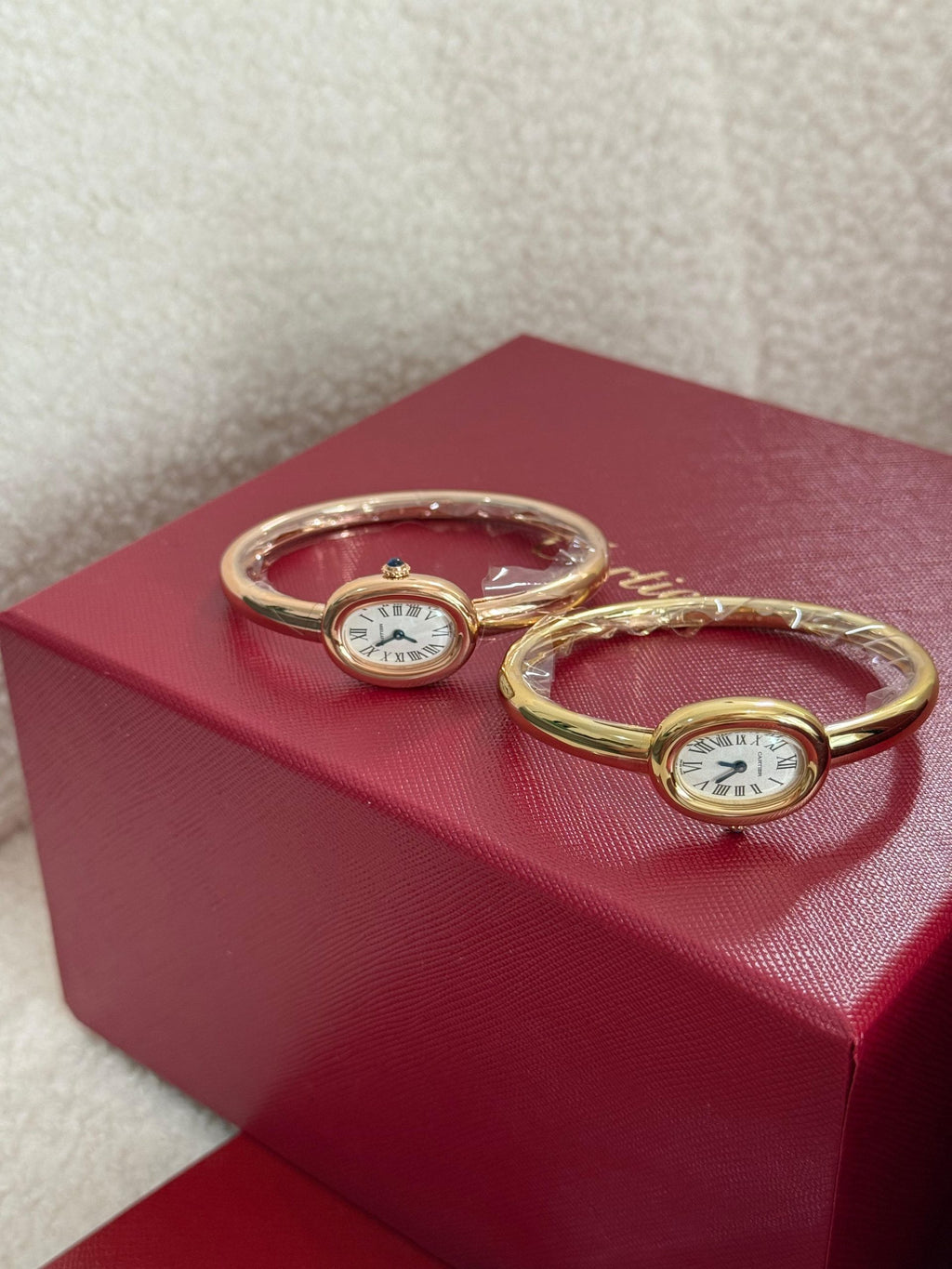Cartier Mini Sarı Altın Baignoire Saat 18,7 mm