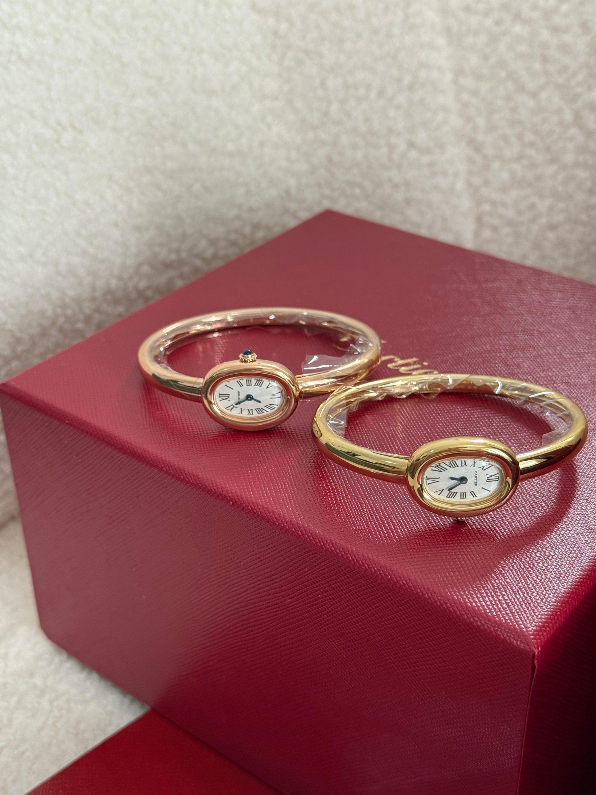 Cartier Mini Sarı Altın Baignoire Saat 18,7 mm