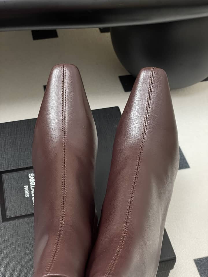 Saint Laurent Jill 95 Deri Bilekte Botlar