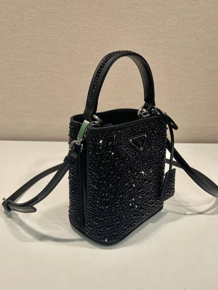 Prada Panier Crystal Satin Bag