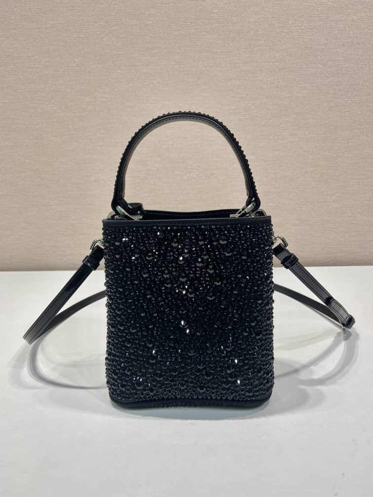 Prada Panier Crystal Satin Bag