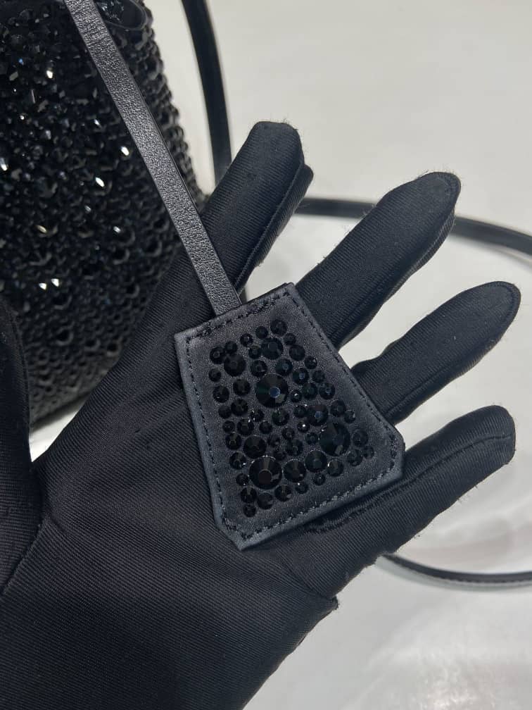 Prada Panier Crystal Satin Bag