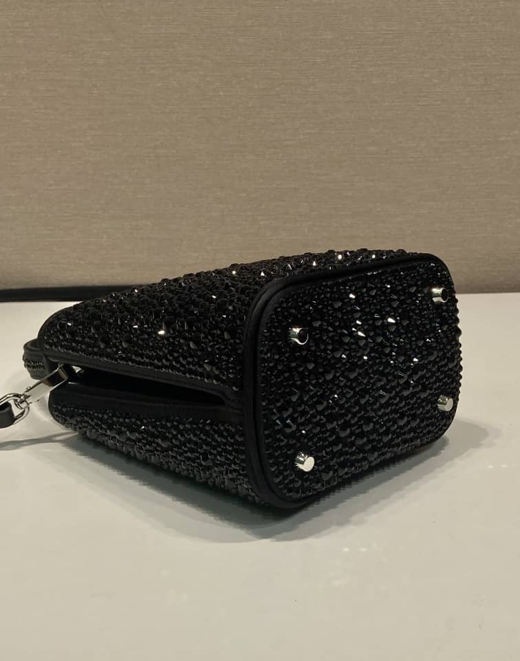 Prada Panier Crystal Satin Bag