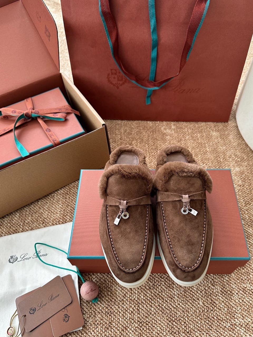 Loro Piana Charms Walk Babouche Fur Loafer