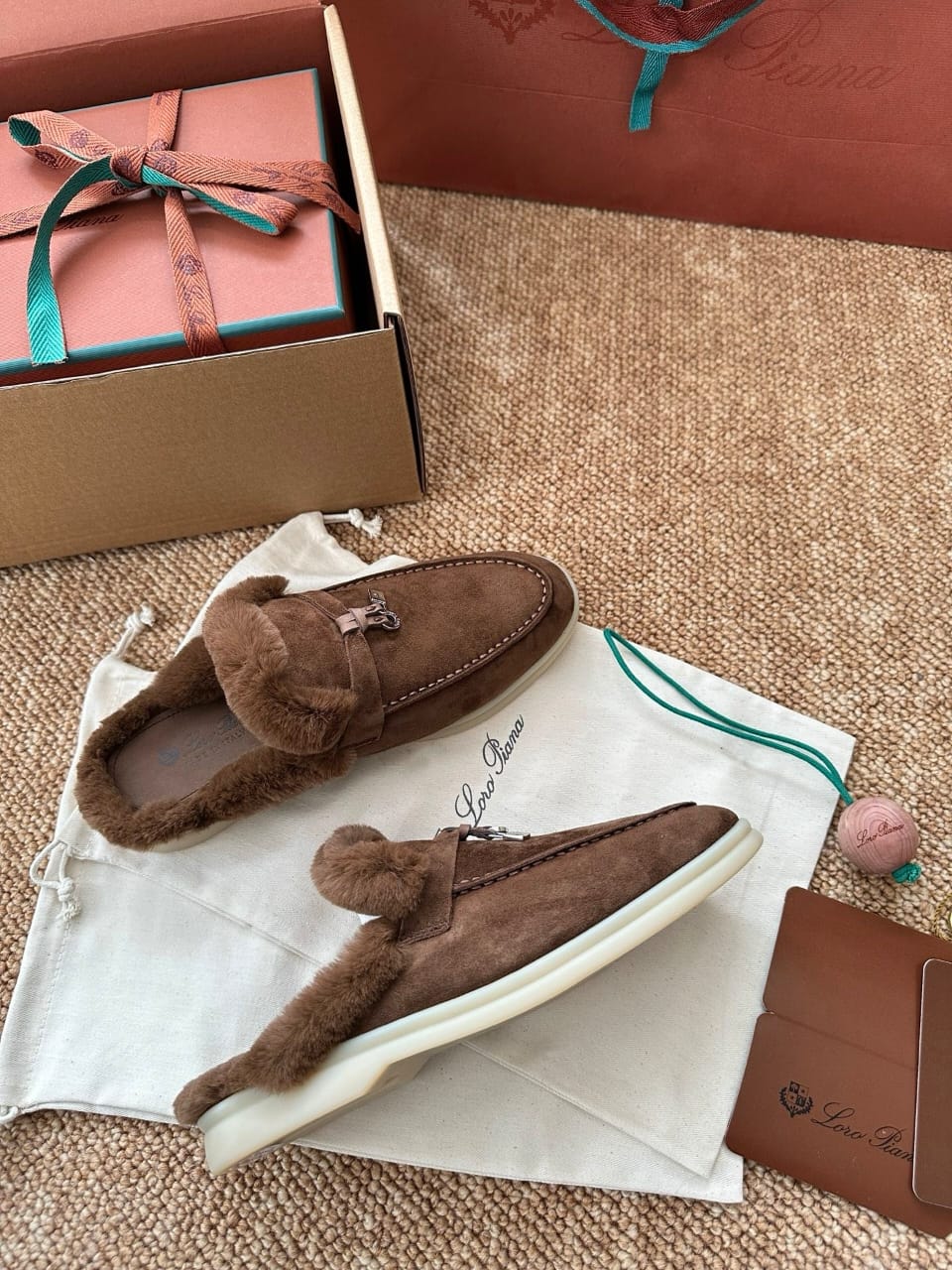Loro Piana Charms Walk Babouche Fur Loafer