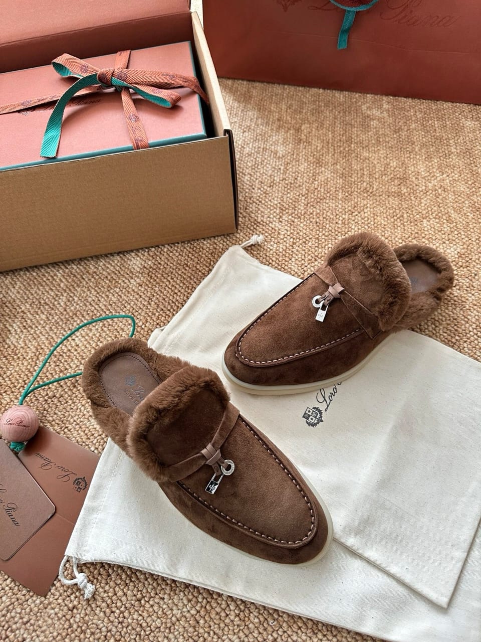 Loro Piana Charms Walk Babouche Fur Loafer