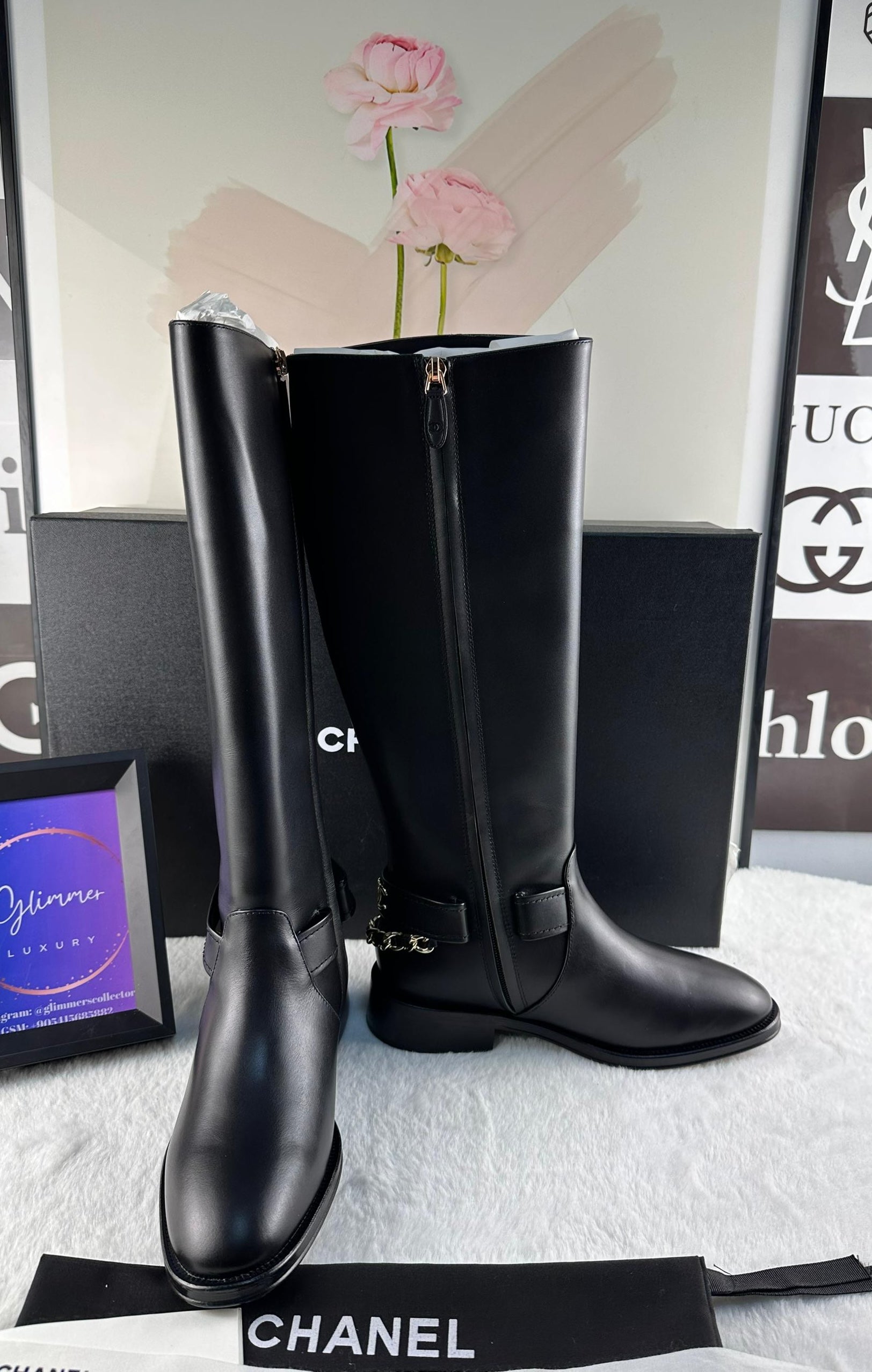 Chanel 24B Uzun Botlar - Glimmer of Luxury