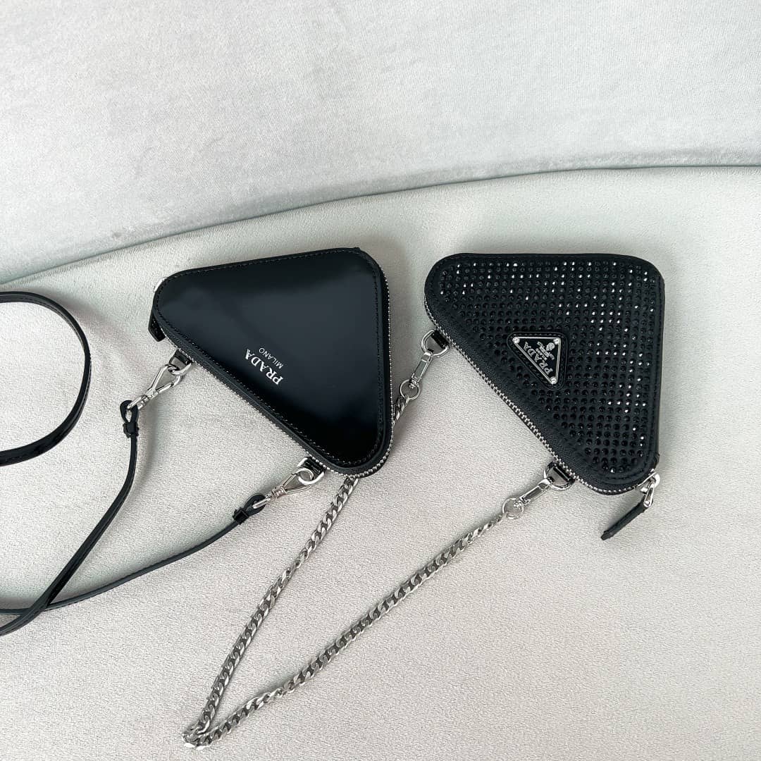 Prada Crystal Embellished Mini Pouch