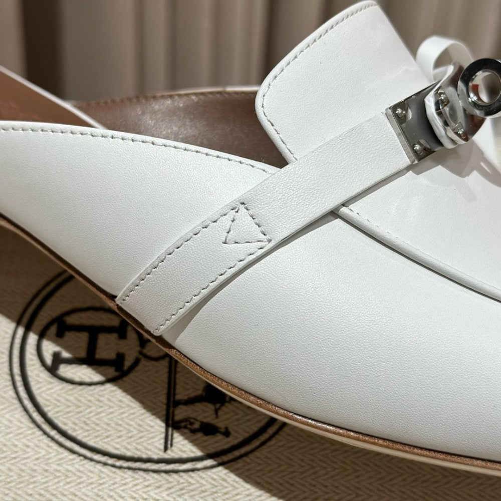 Hermès Oran Sandals Gray Argent