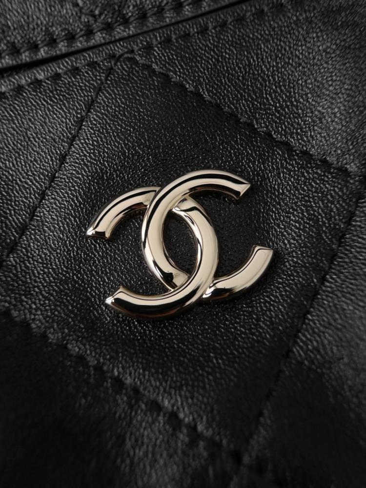 Chanel S26 Shiny Lambskin Maxi Hobo Bag