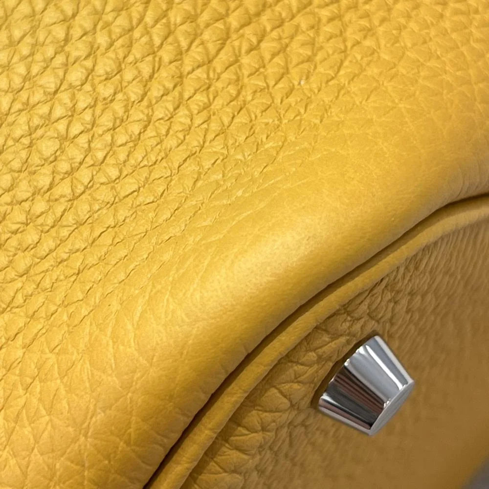 Hermès Picotin 18 Lock Clemence Leather Two-Tone Lime &amp; Nata Palladium Hardware (PHW)