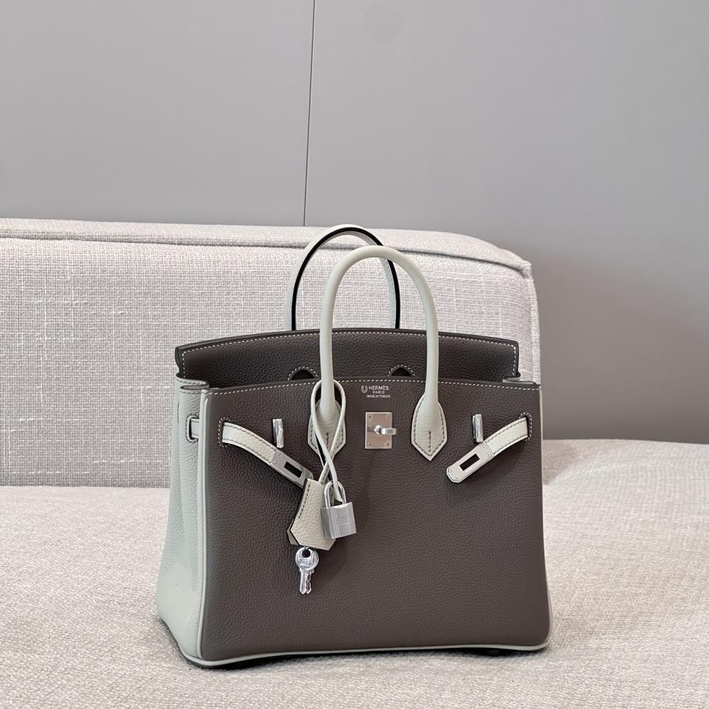 Hermès Birkin 25 HSS Etain ve Beton Togo