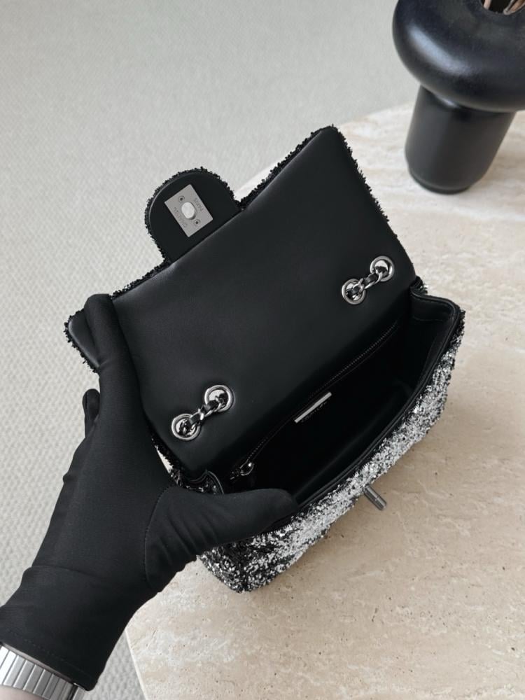 Chanel CF20 Evening Bag — Black Sequin