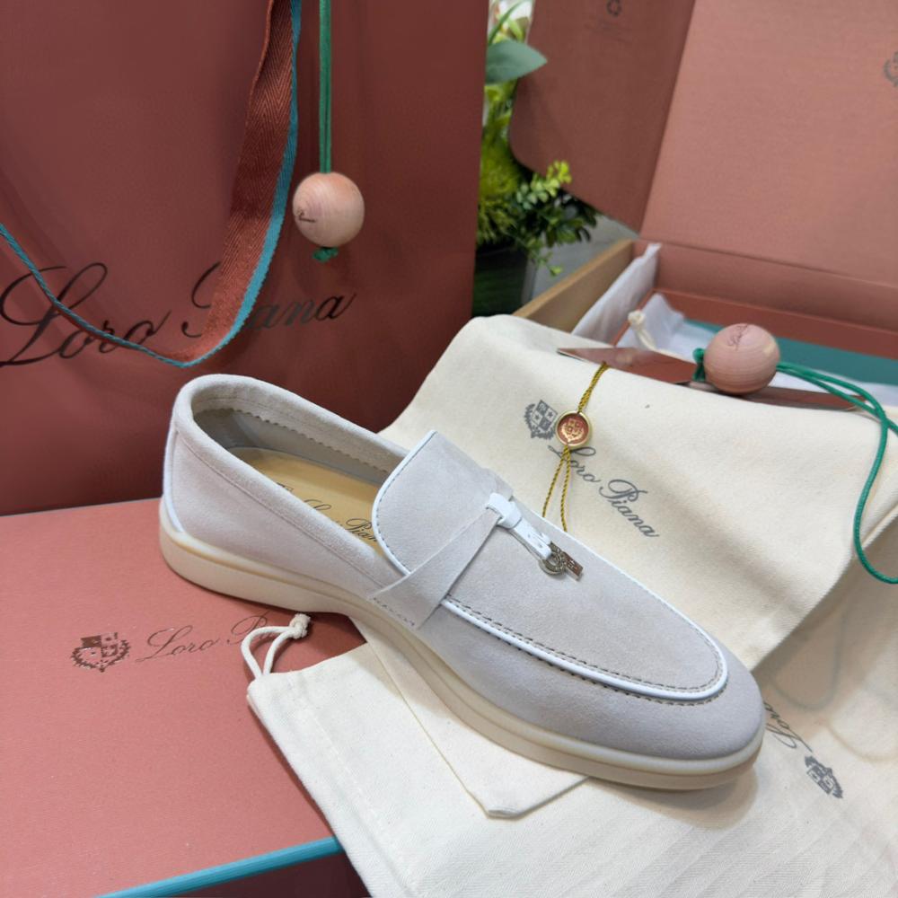 Loro Piana Yaz Büyüsü Yürüyüş Ayakkabısı - İnci Tozu (A760) - Glimmer of Luxury
