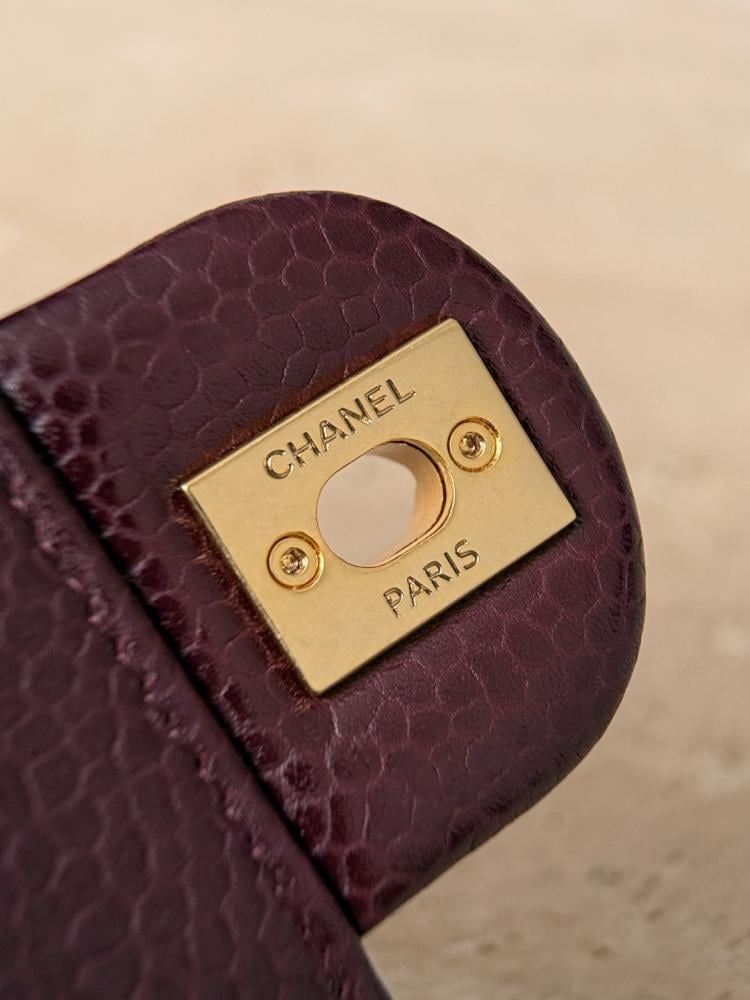 Chanel 26C Mini Classic Flap Bag – Burgundy Caviar Leather