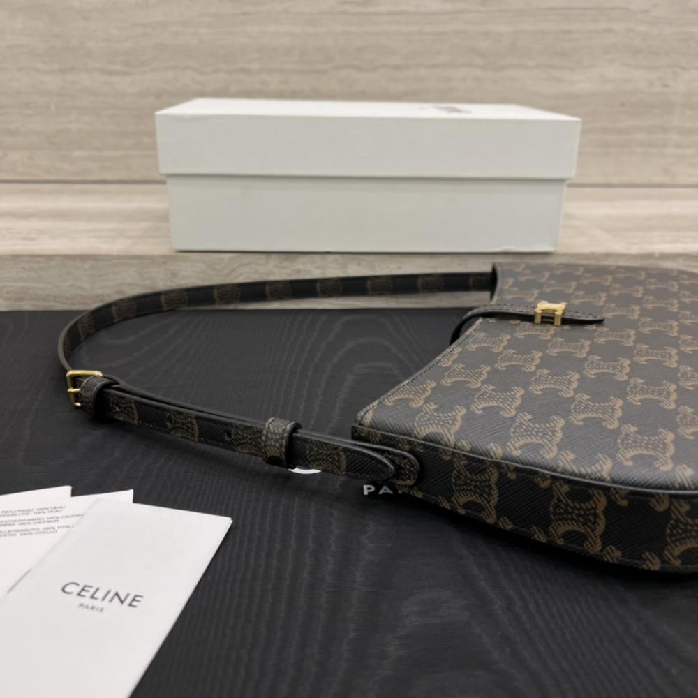 Celine Tina Canvas Shoulder Bag 