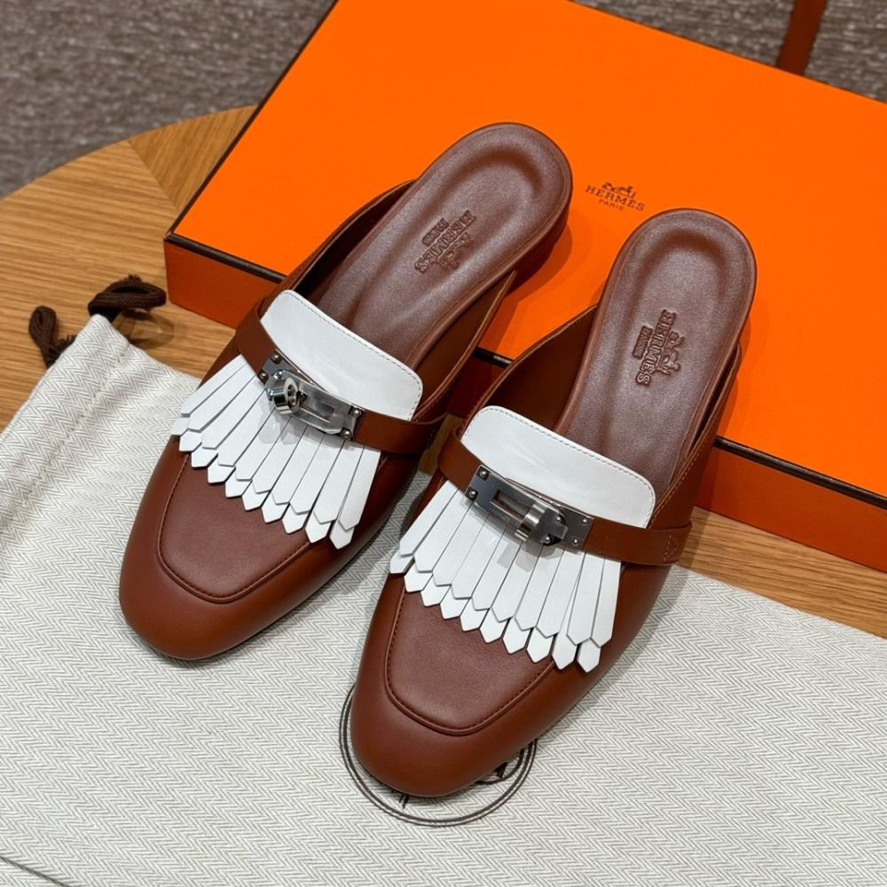 Hermès Oran Sandals Gray Argent