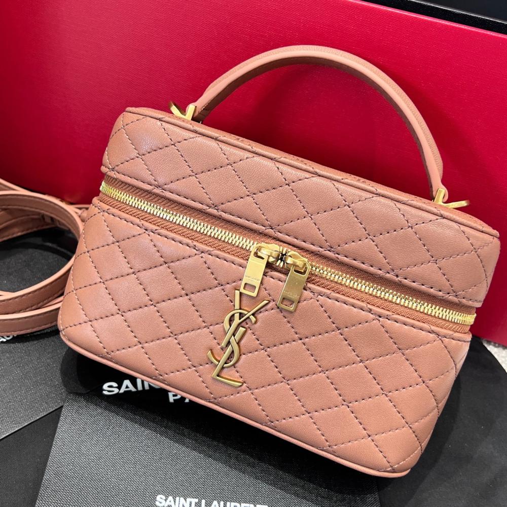Saint Laurent Gaby Kuzu Derisinden Makyaj Çantası