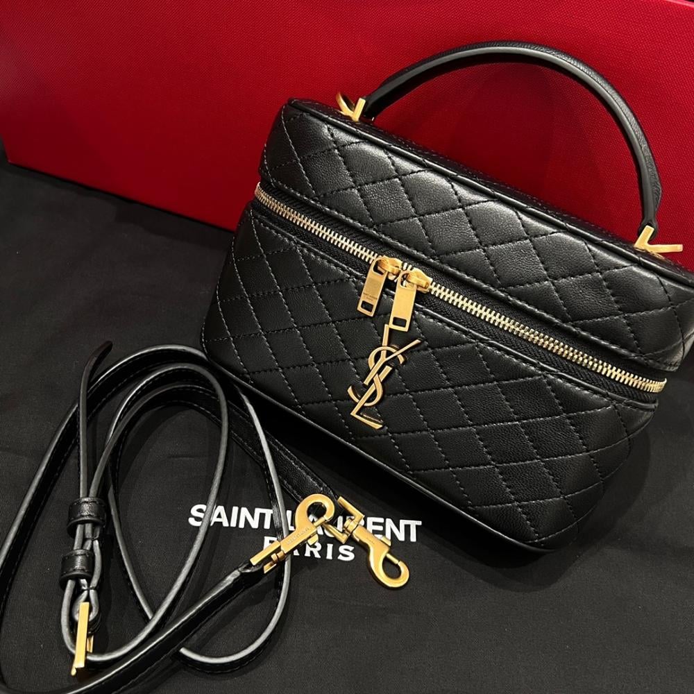 Saint Laurent Gaby Lambskin Makeup Bag