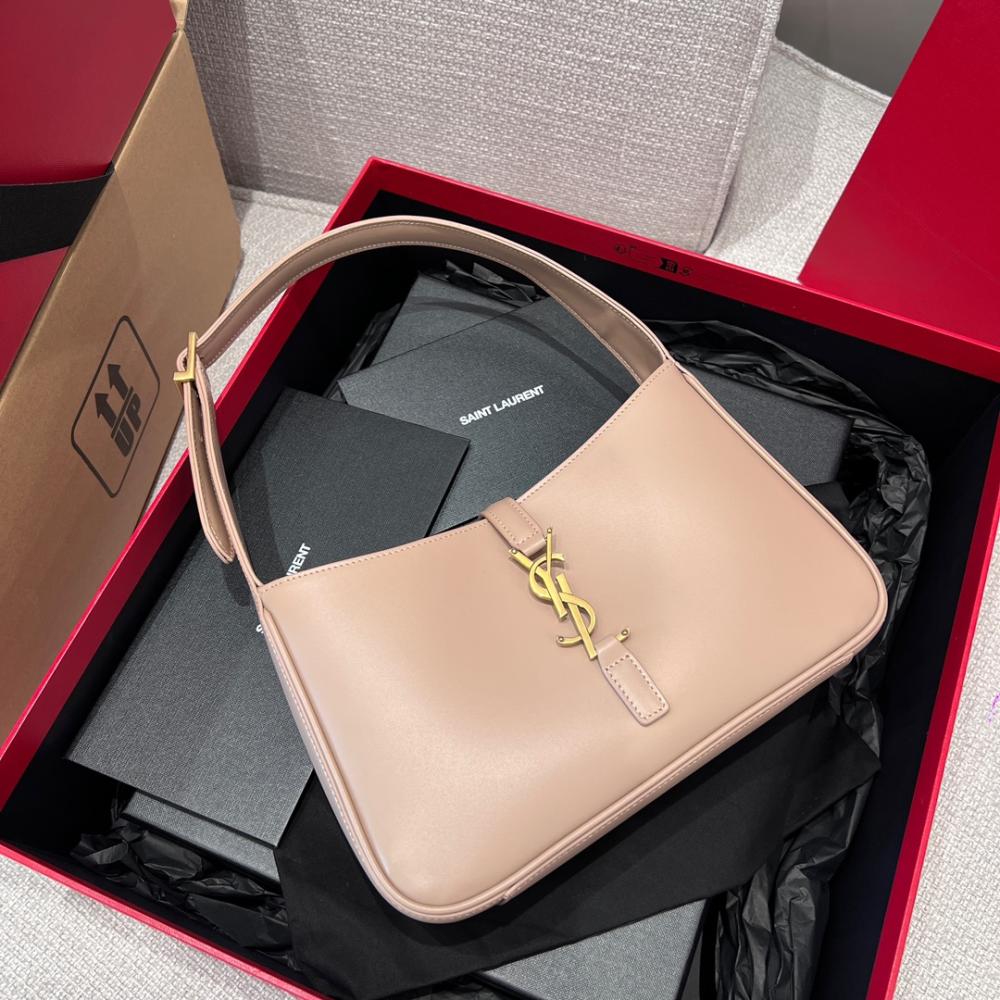 YSL Le 5 A Smooth Leather Hobo Bag