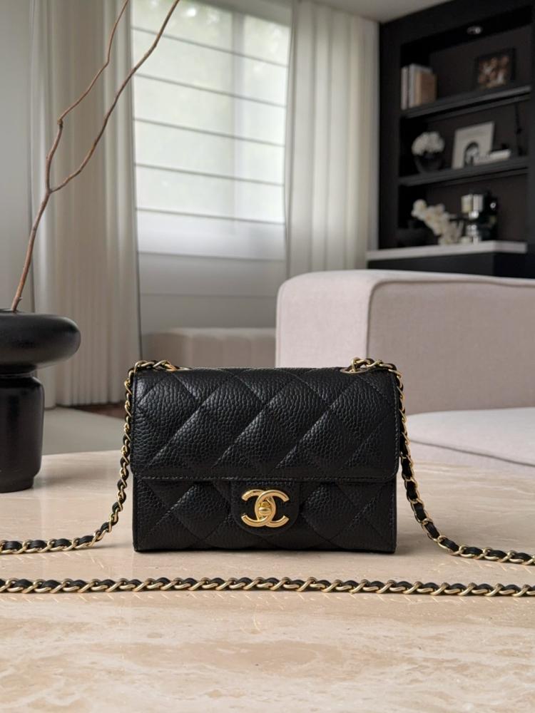 Chanel 26C Mini Classic Flap Bag – Black Caviar Leather