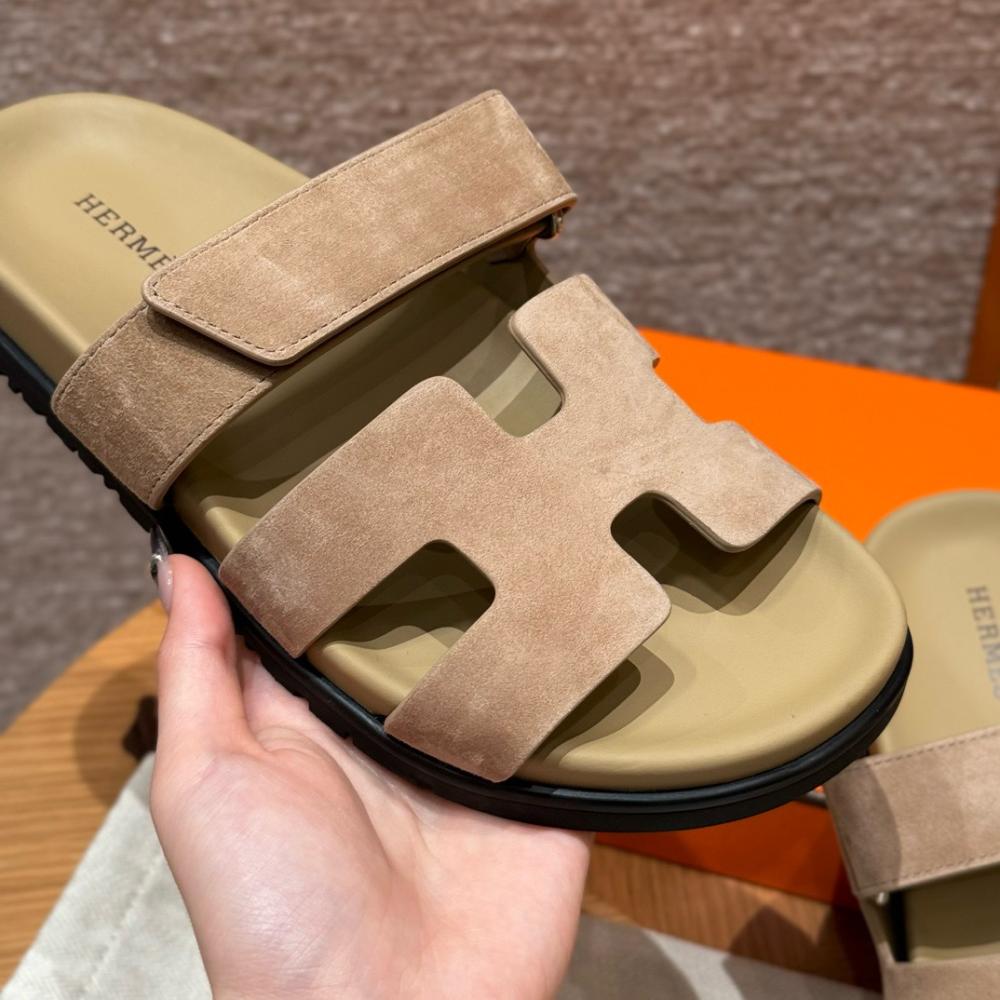 Hermès Chypre Sandalet - Kil Bej - Glimmer of Luxury