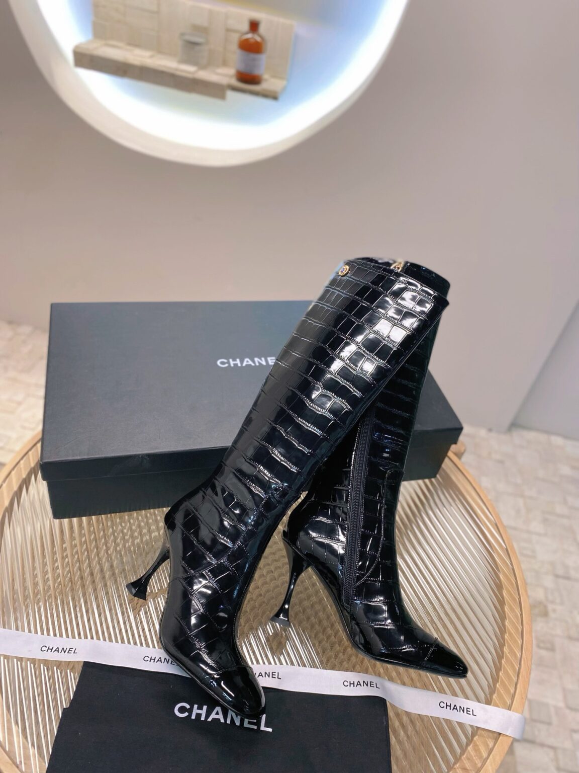 Chanel Timsah Deri Çizmeler - Glimmer of Luxury