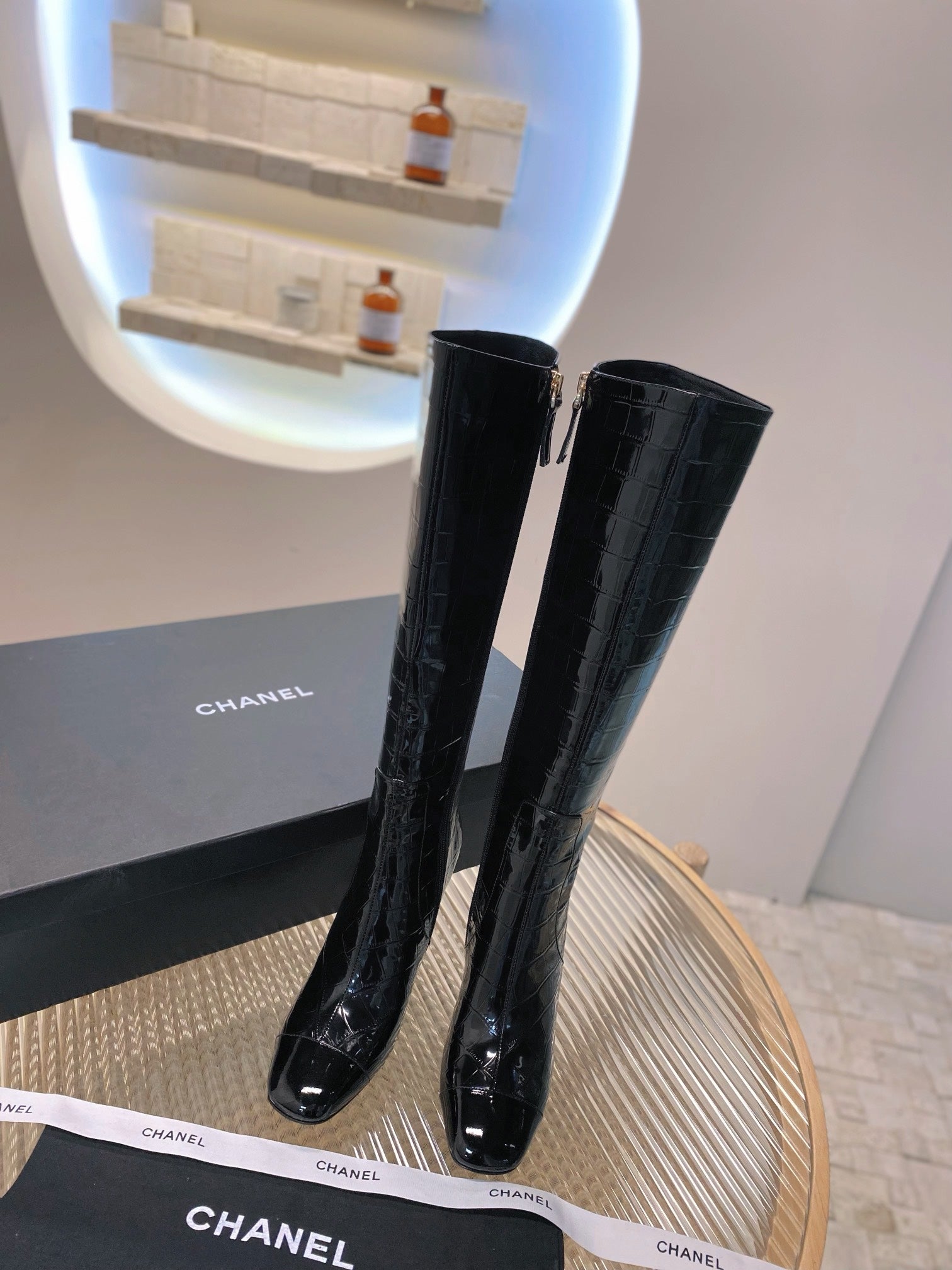 Chanel Timsah Deri Çizmeler - Glimmer of Luxury