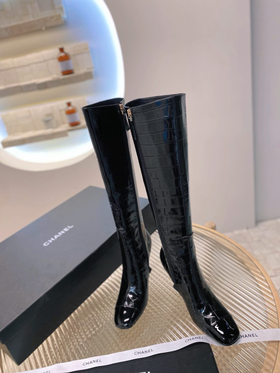 Chanel Timsah Deri Çizmeler - Glimmer of Luxury