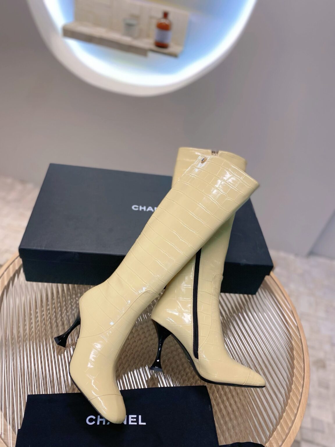 Chanel Timsah Deri Çizmeler - Glimmer of Luxury