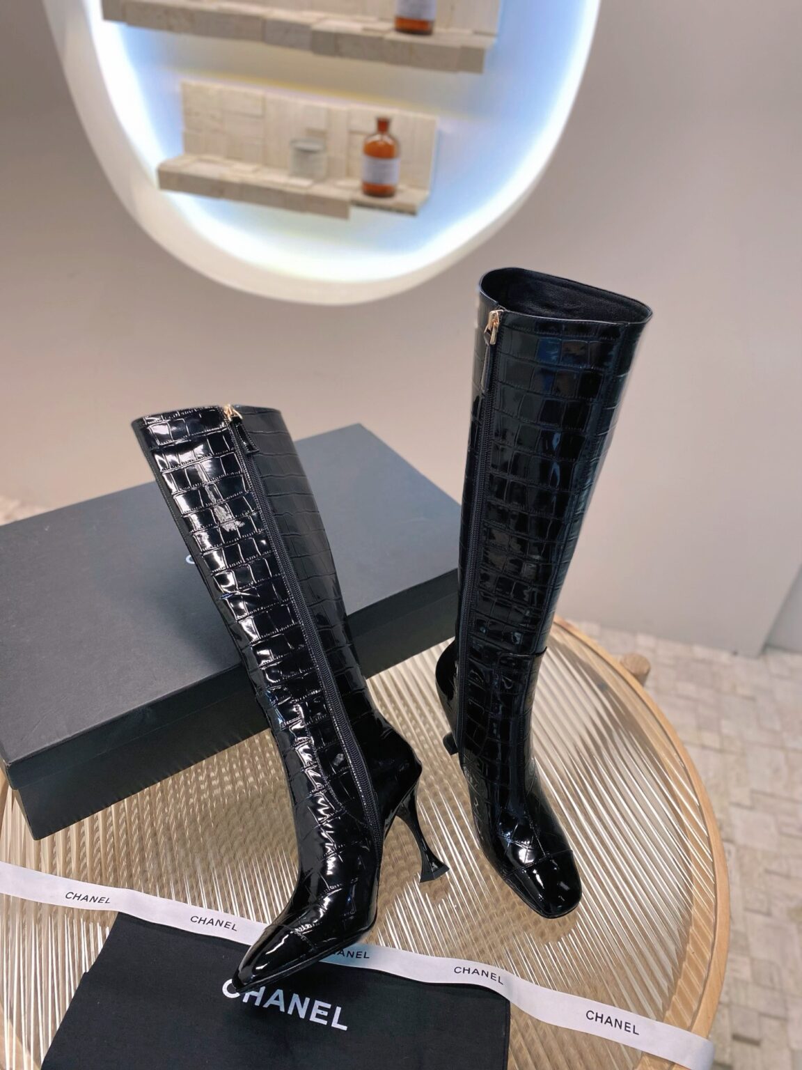 Chanel Timsah Deri Çizmeler - Glimmer of Luxury