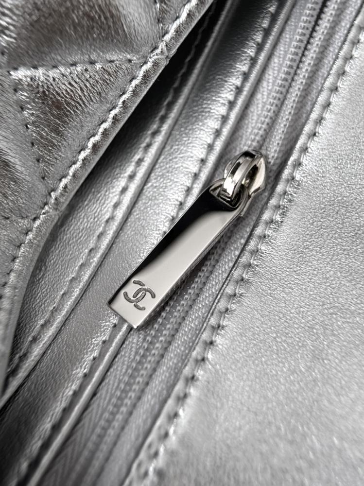 Chanel Metallic Silver CF20 — Mini Flap Bag 