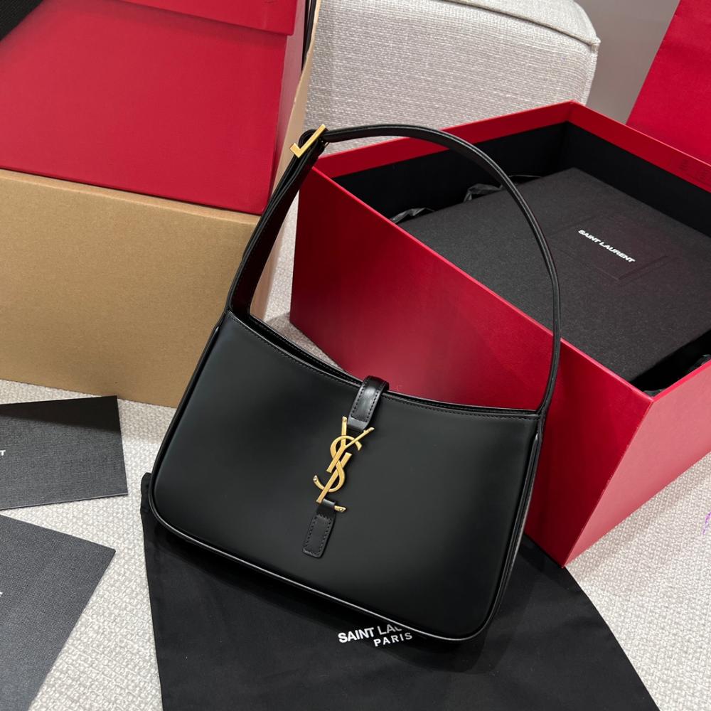 YSL Le 5 A Smooth Leather Hobo Bag