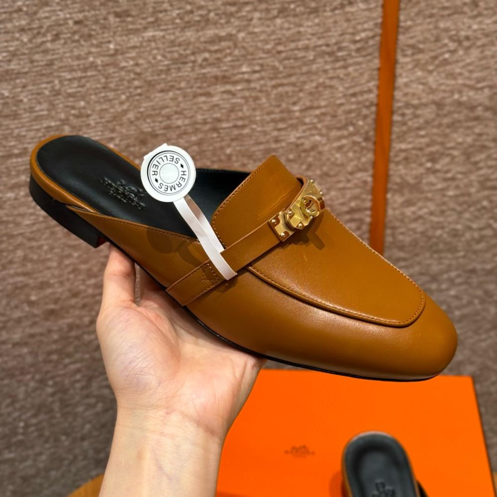 Hermès Oran Sandals Gray Argent