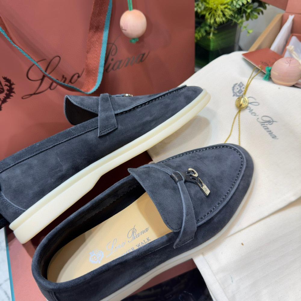 Loro Piana Yaz Büyüsü Yürüyüş Ayakkabısı - Fırtına Mavisi - Glimmer of Luxury