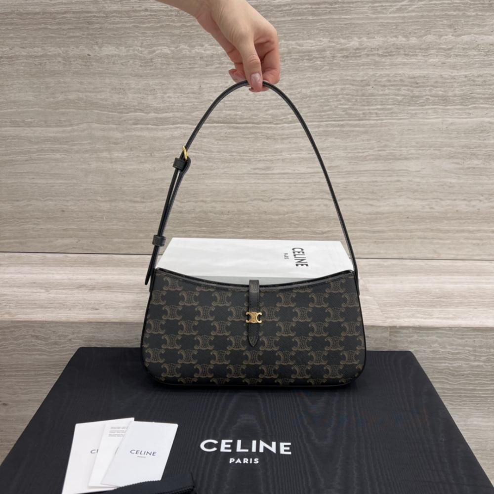 Celine Tina Canvas Shoulder Bag 
