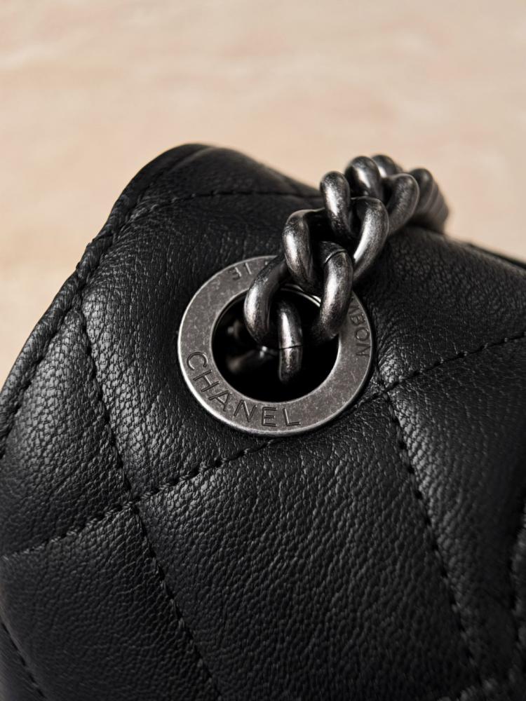 Chanel Bombay Bag – Black Quilted Leather