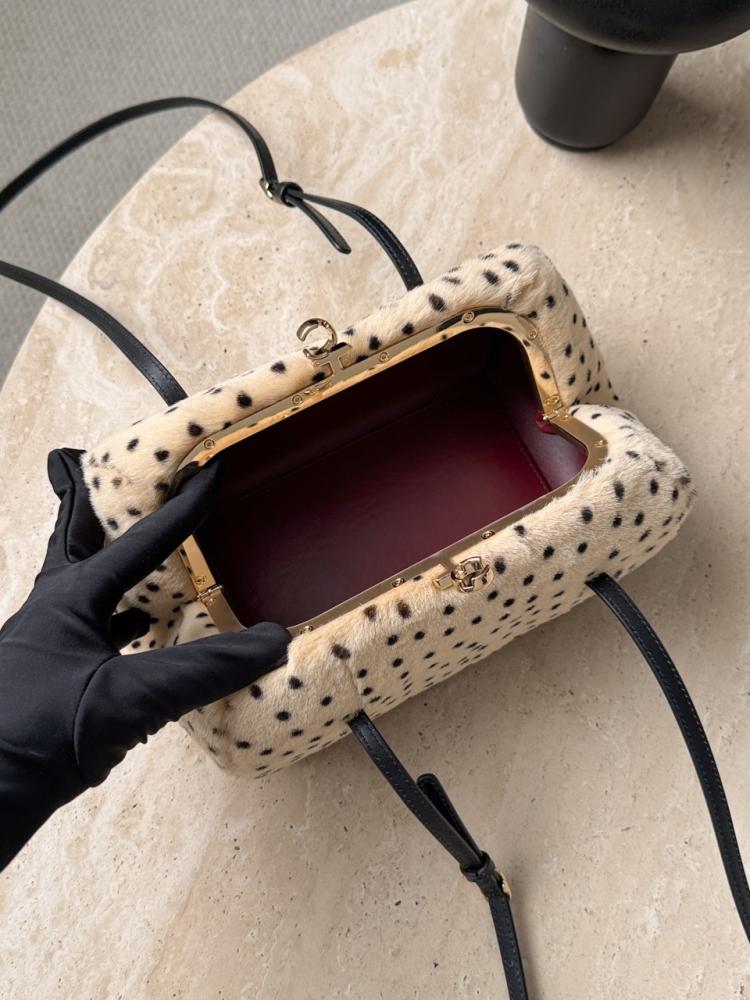 Chanel Leopard Print Leather Clutch with Strap