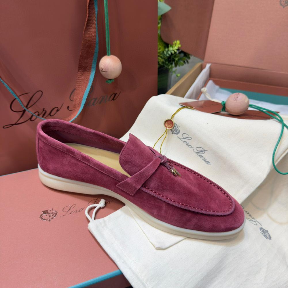 Loro Piana Yaz Büyüsü Yürüyüş Ayakkabısı - Azuki Fasulyesi - Glimmer of Luxury