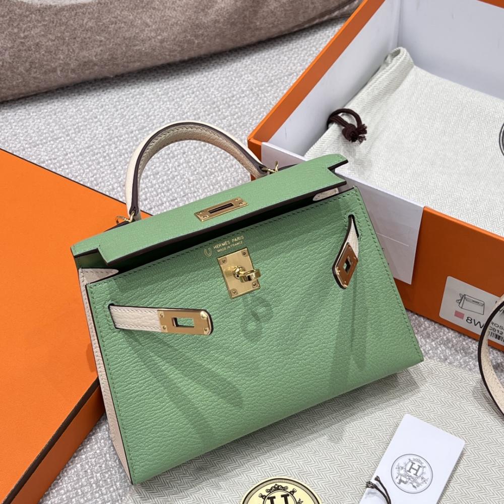 HERMES KELLY 20 MINI SELLIER ANEMONE EPSOM GOLD HARDWARE
