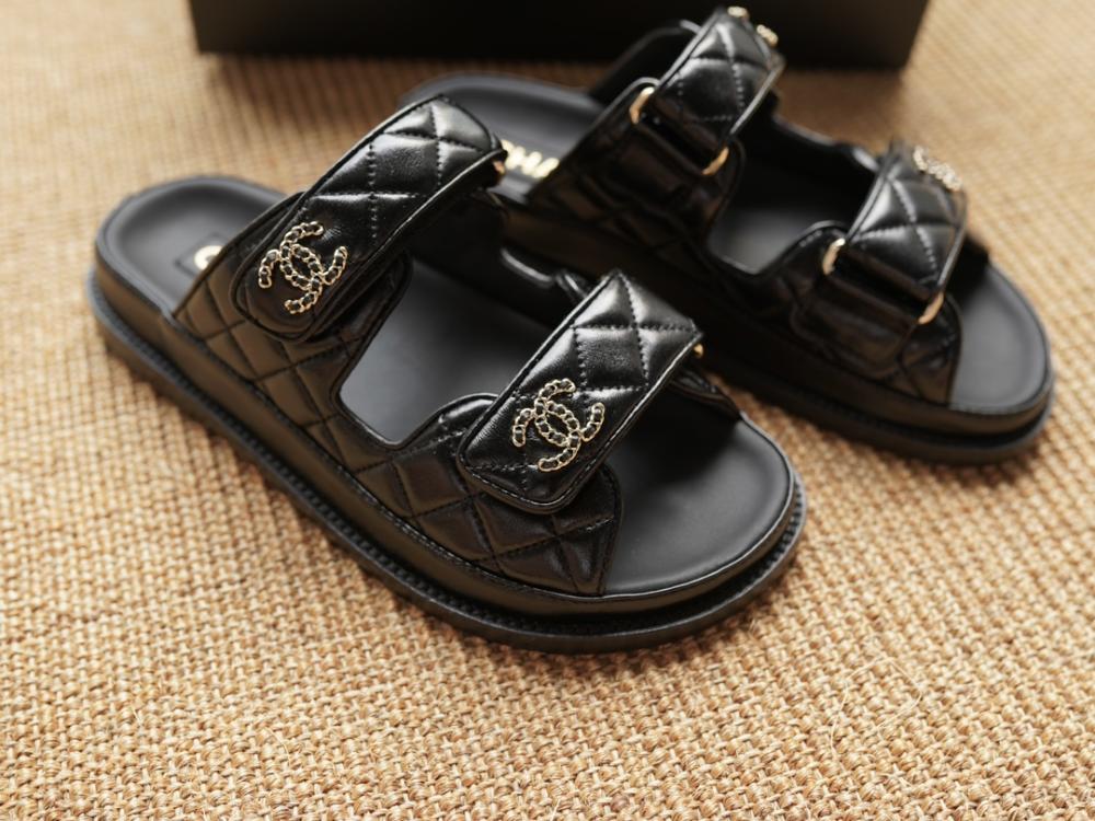 Chanel 24P Velcro Beach Slippers
